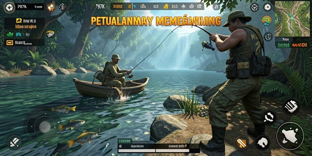 Gameplay memancing yang seru dan mendebarkan di 797K.