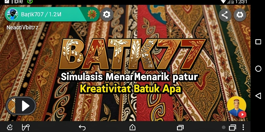 Tampilan gameplay BATIK77 yang menakjubkan dalam menciptakan desain batik.