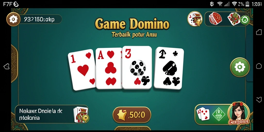 Tampilan gameplay seru F7F7 dengan berbagai mode domino.