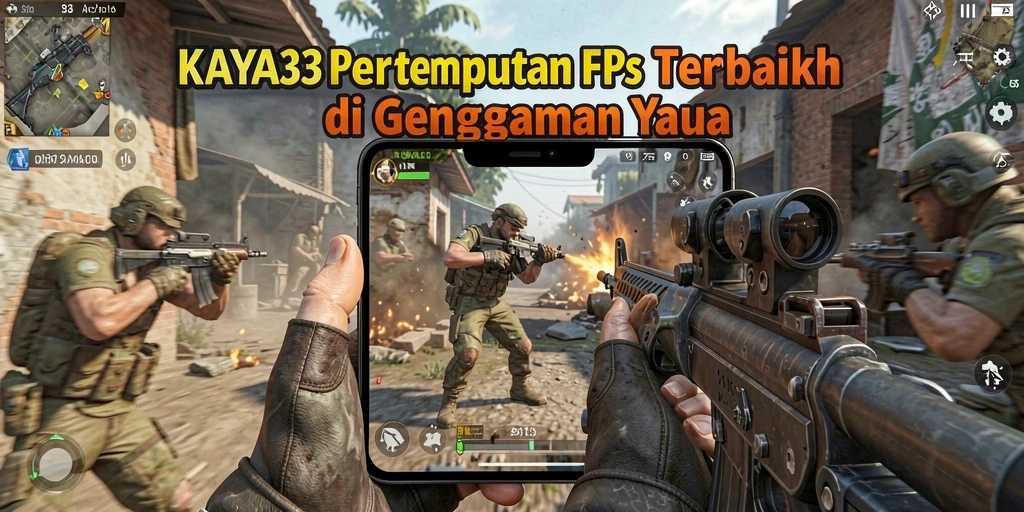 Tampilan gameplay KAYA33 menampilkan aksi menegangkan dalam pertempuran FPS.