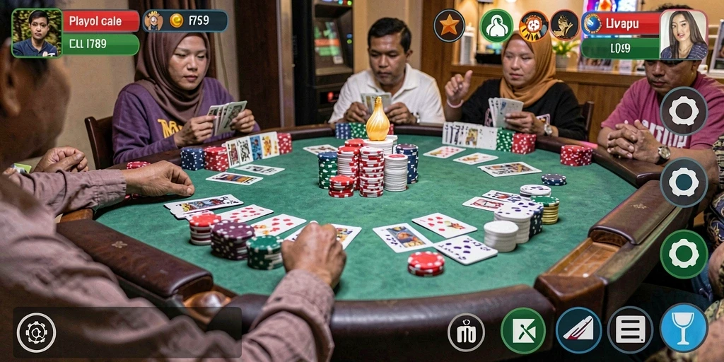 Tampilan gameplay LI789 yang seru saat bermain Gaple.