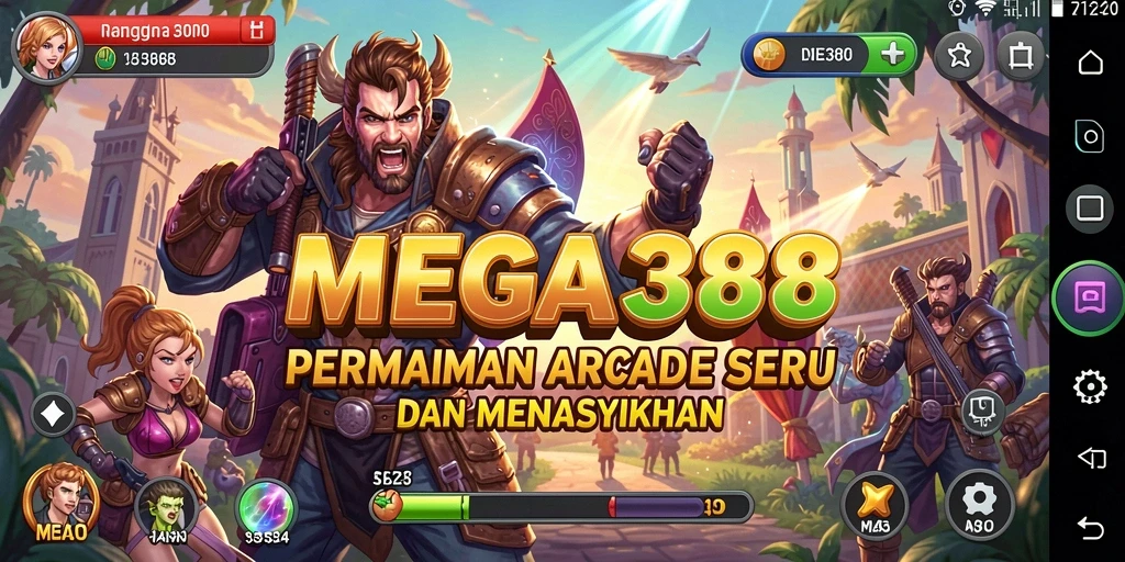 Tangkapan layar menunjukkan aksi seru gameplay arcade MEGA388.