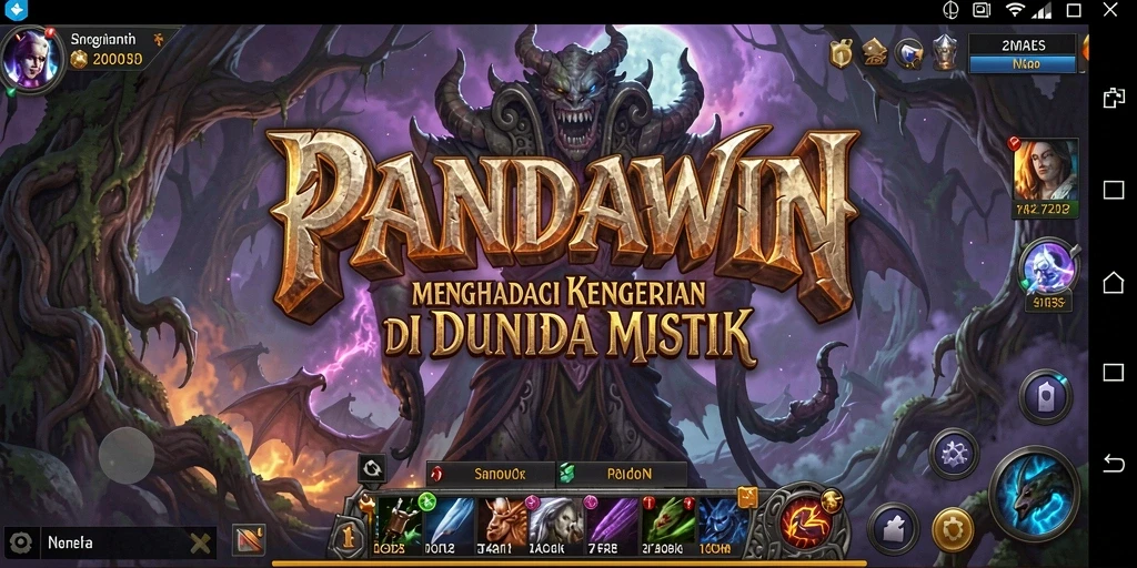 Screenshot gameplay PANDAWIN menunjukkan atmosfer mencekam dan menegangkan.
