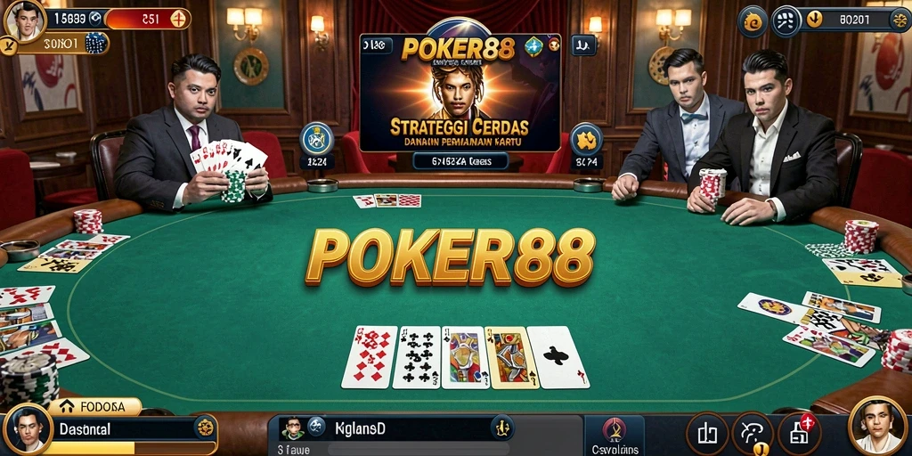 Tampilan gameplay POKER88 dengan strategi cerdas dalam permainan kartu.