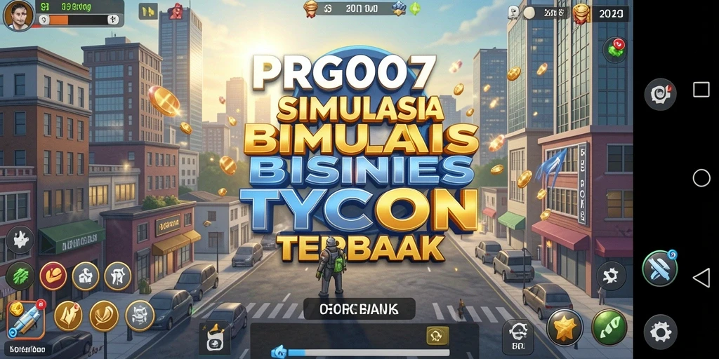 Tampilan gameplay seru PRG007 dengan berbagai bisnis yang dikelola.