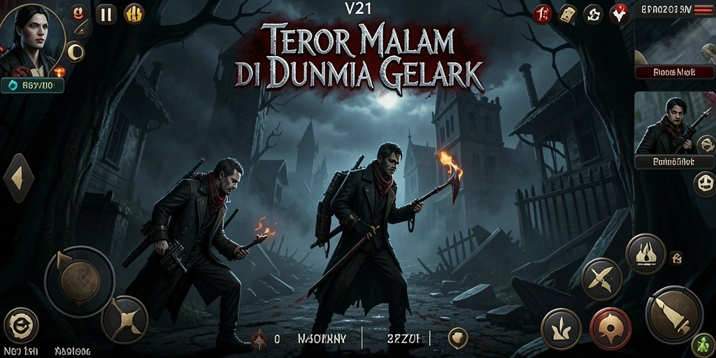 Tampilan gameplay V21 dengan suasana Horror yang mencekam.