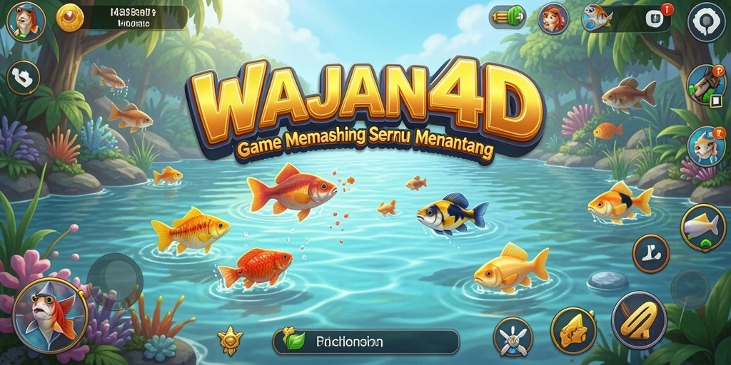 Gameplay menarik WAJAN4D saat menangkap ikan di danau.